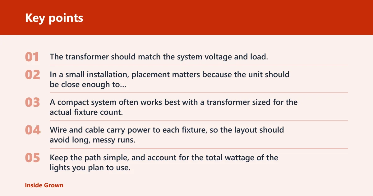 Key points: What low-voltage parts make a small system easier to manage?