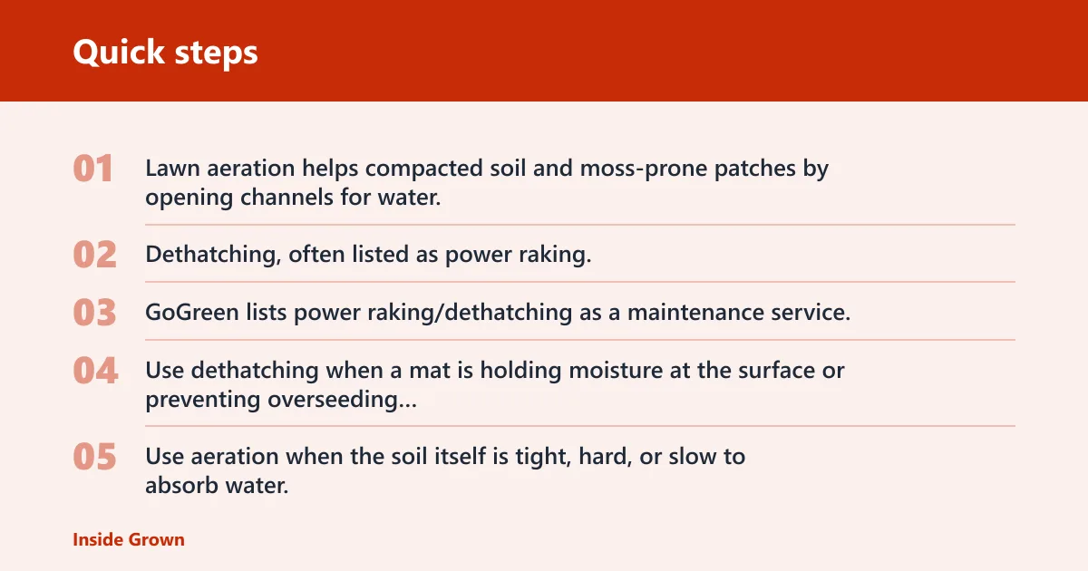 Quick steps: Which services fix the underlying problem?