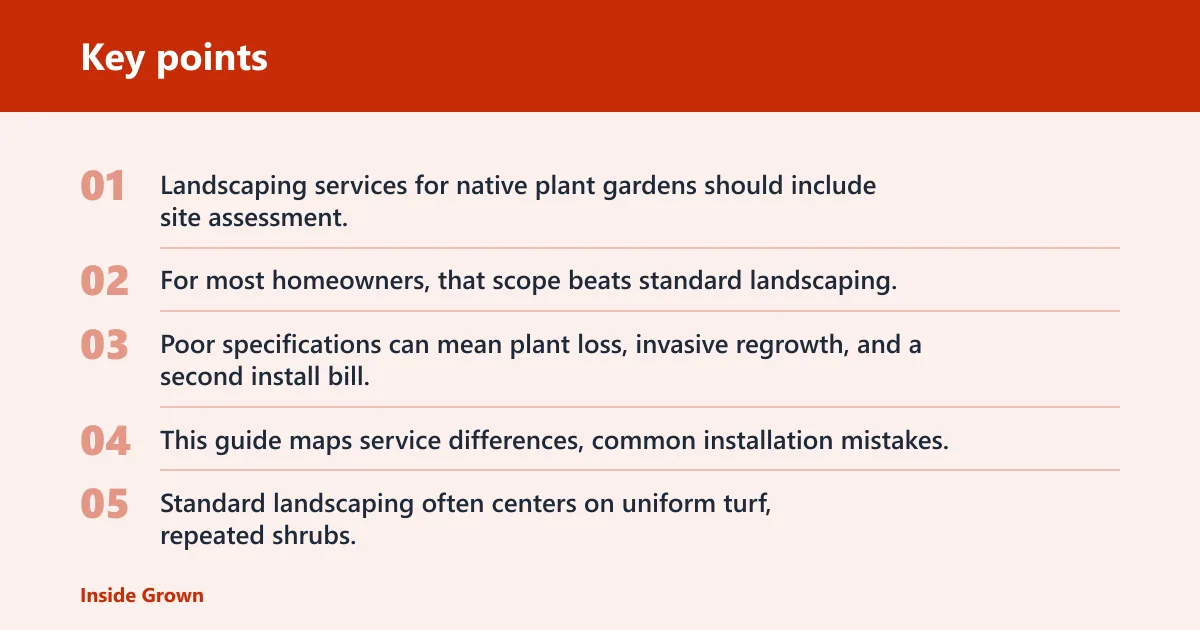 Key points: What is native landscaping?