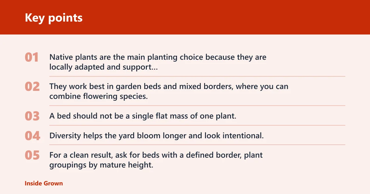 Key points: Which landscaping services help pollinators?