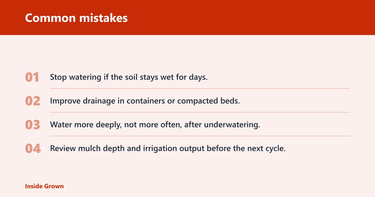 Steps: Common mistakes