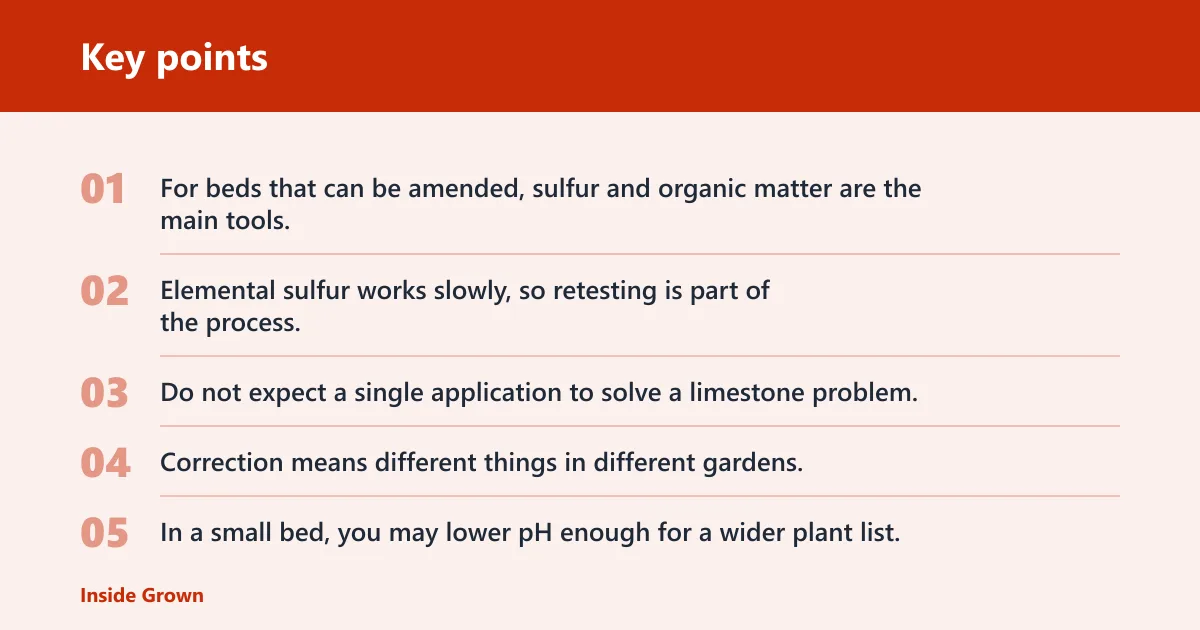 Key points: How do you reduce alkalinity in garden soil?