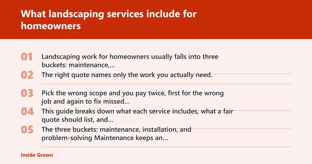 Steps: What landscaping services include for homeowners