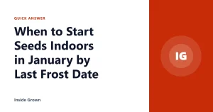 When to Start Seeds Indoors in January by Last Frost Date