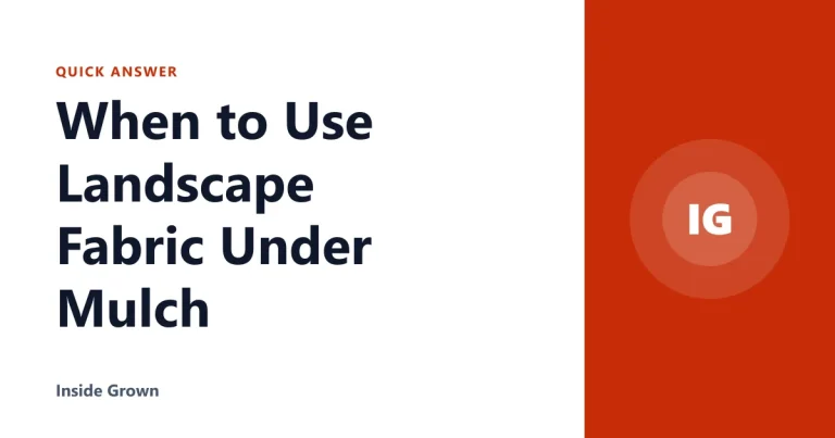 When to Use Landscape Fabric Under Mulch