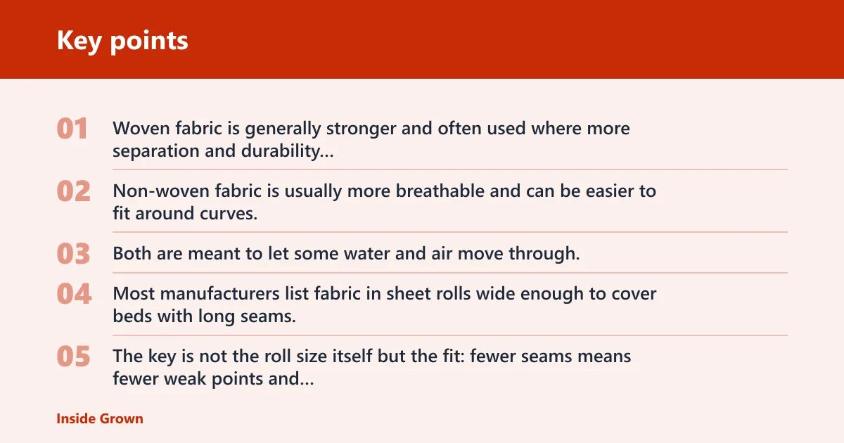 Key points: How fabric works under mulch