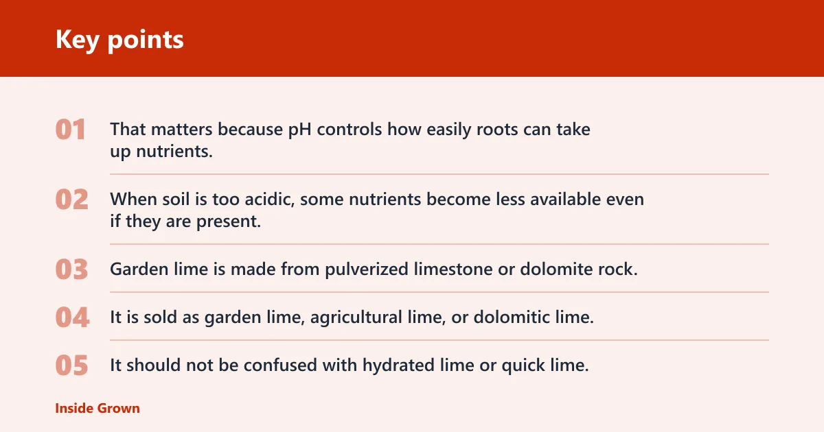 Key points: What lime does in soil