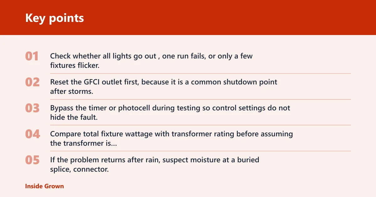 Key points: Why are your outdoor lights tripping?